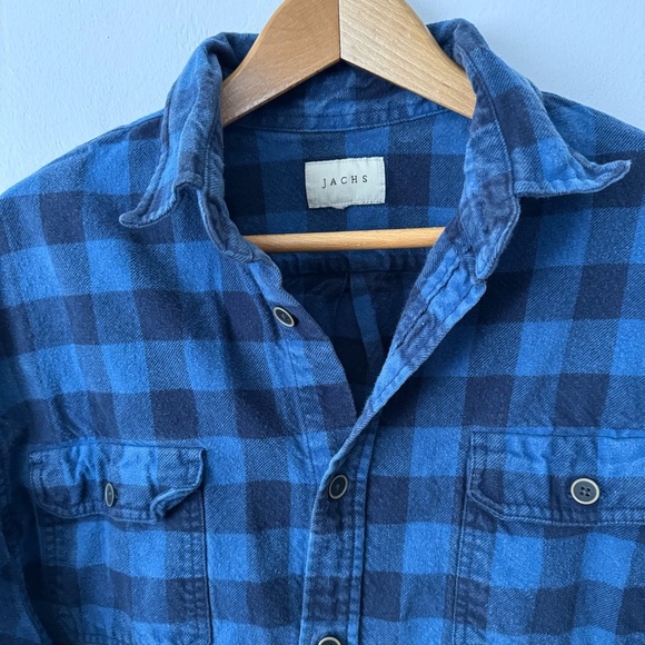 Jachs mens bundle of two XL button down flannels blue and red - Picture 2 of 10